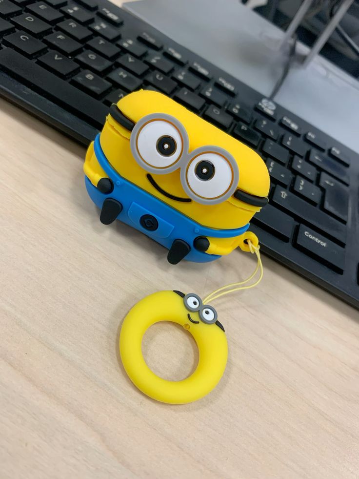 Minion AirPods Pro 2 Case with Keychain, Drop Protection, Protective Case , Supports Wireless Charging Cover for AirPods Pro